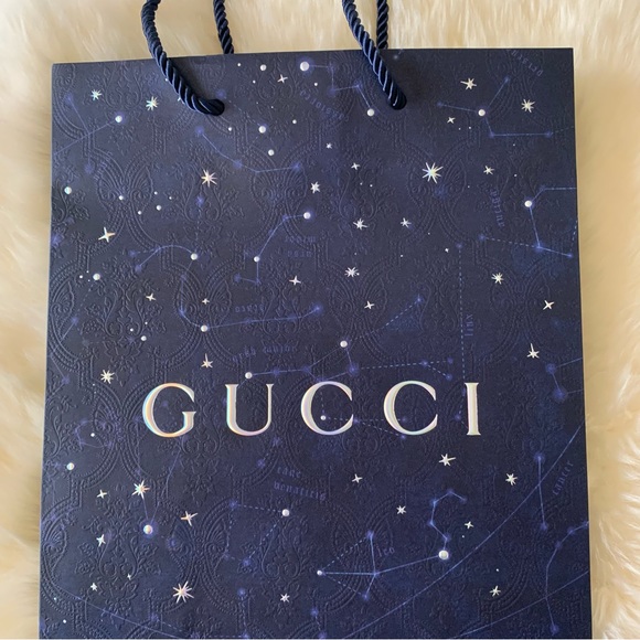 NEW! GUCCI Shopping Bag, Navy with Stars & Constellations, GORGEOUS! - Picture 3 of 15